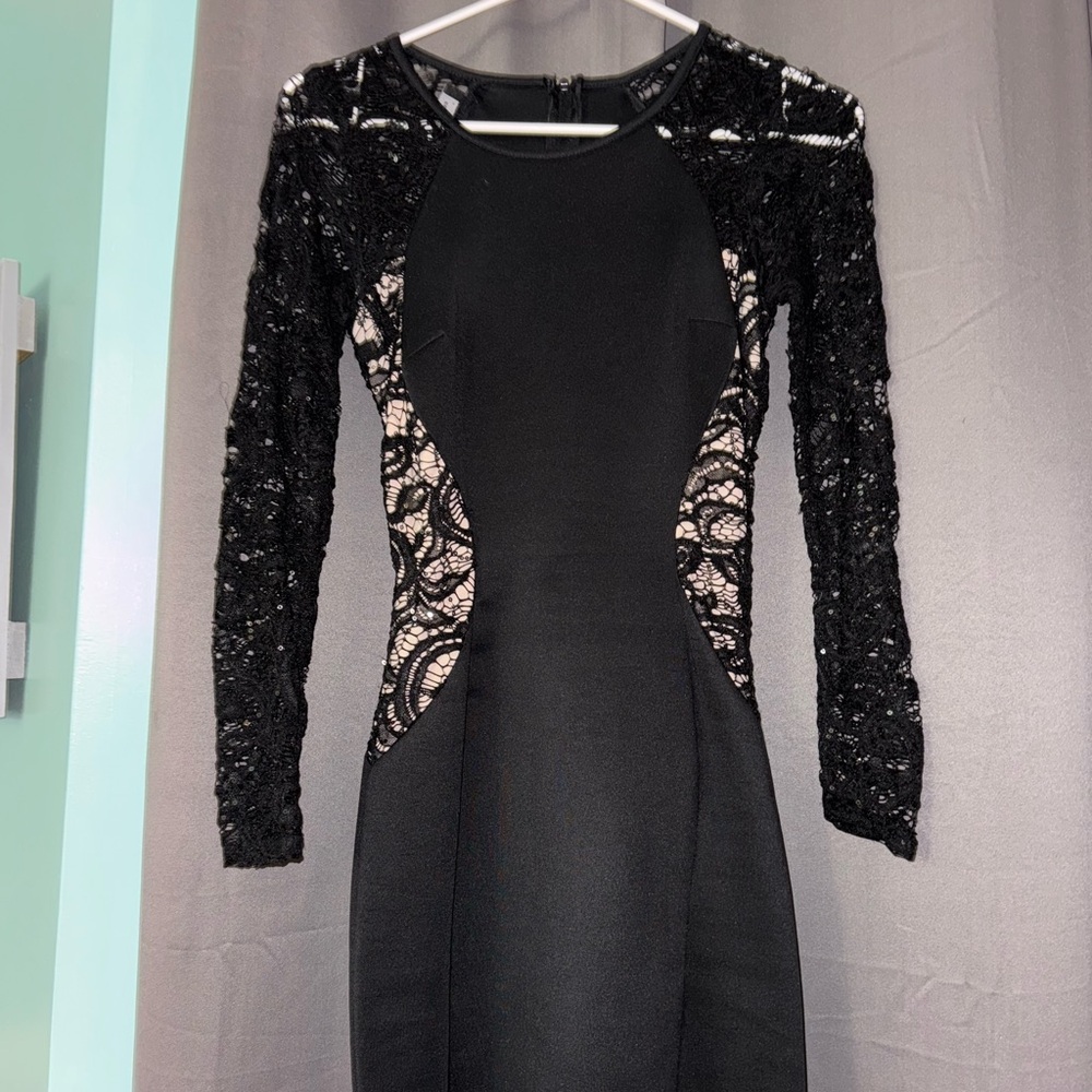 Elegant Black Lace Homecoming Dress